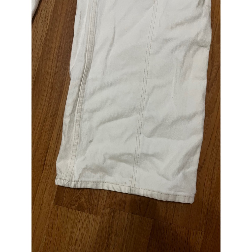 NEW Zara Medium Overall Coverall White Medium Strapless Denim - Picture 4 of 9